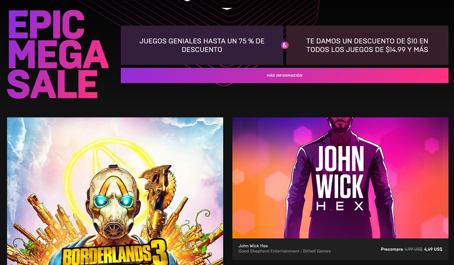 Epic Games Store Anuncia Una Mega Venta Gaming Coffee