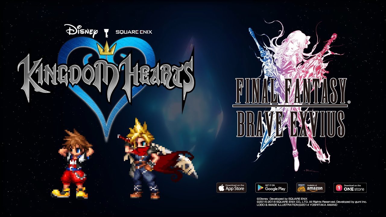 Sora prepara su keyblade en Final Fantasy Brave Exvius